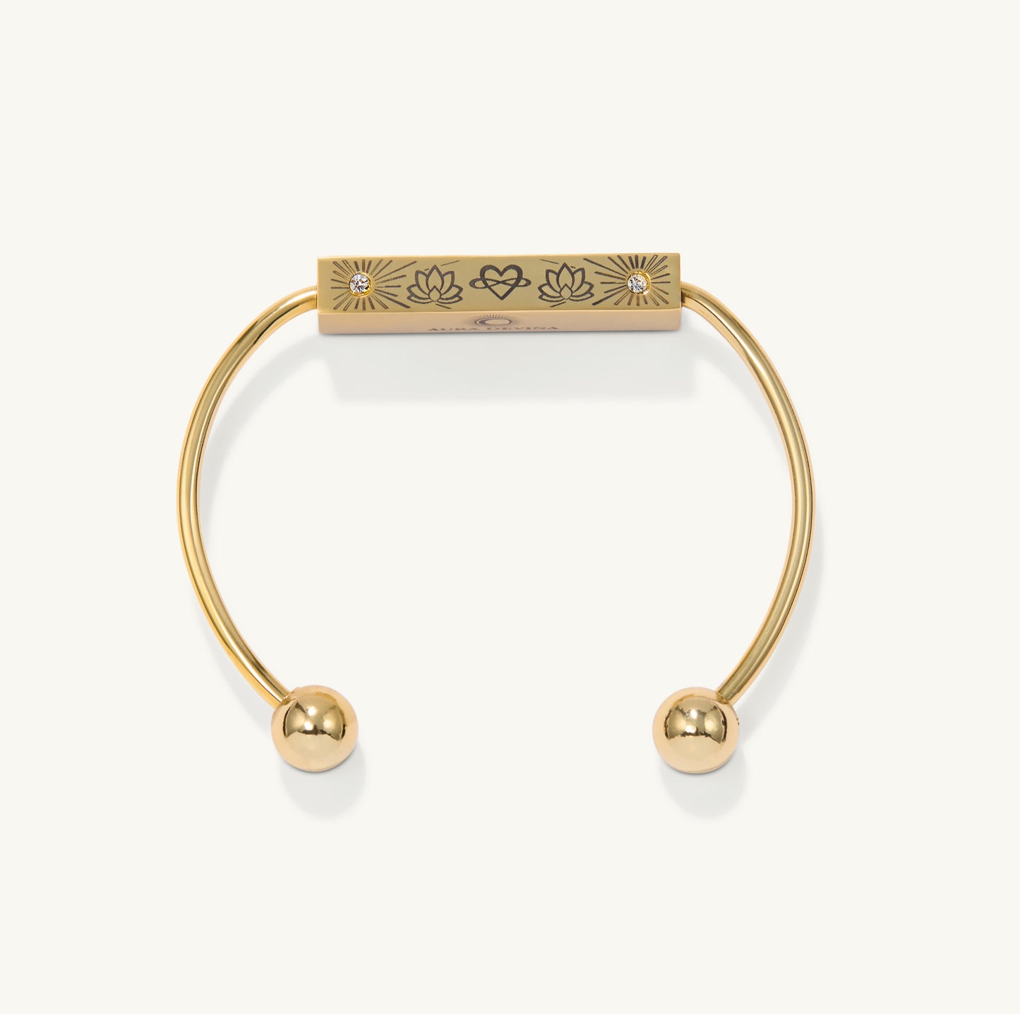 "A Grateful Heart is a Magnet For Miracles" -  The Harmony Bracelet - Gold