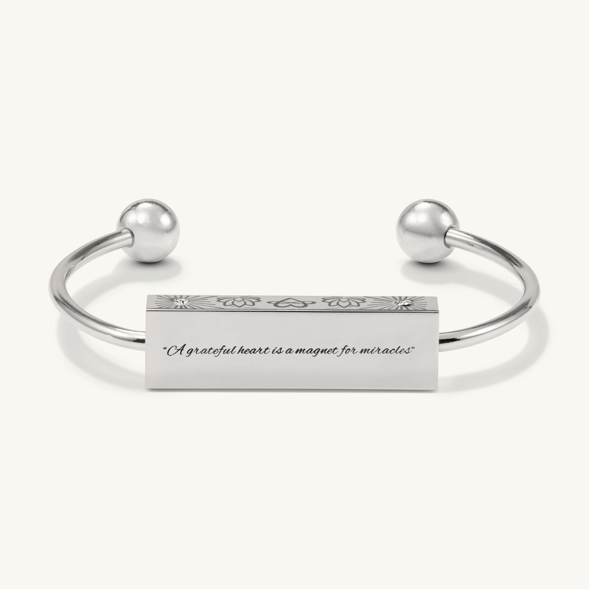 “A Grateful Heart is a Magnet for Miracles” - The Harmony Bracelet - Silver-Aura Devina