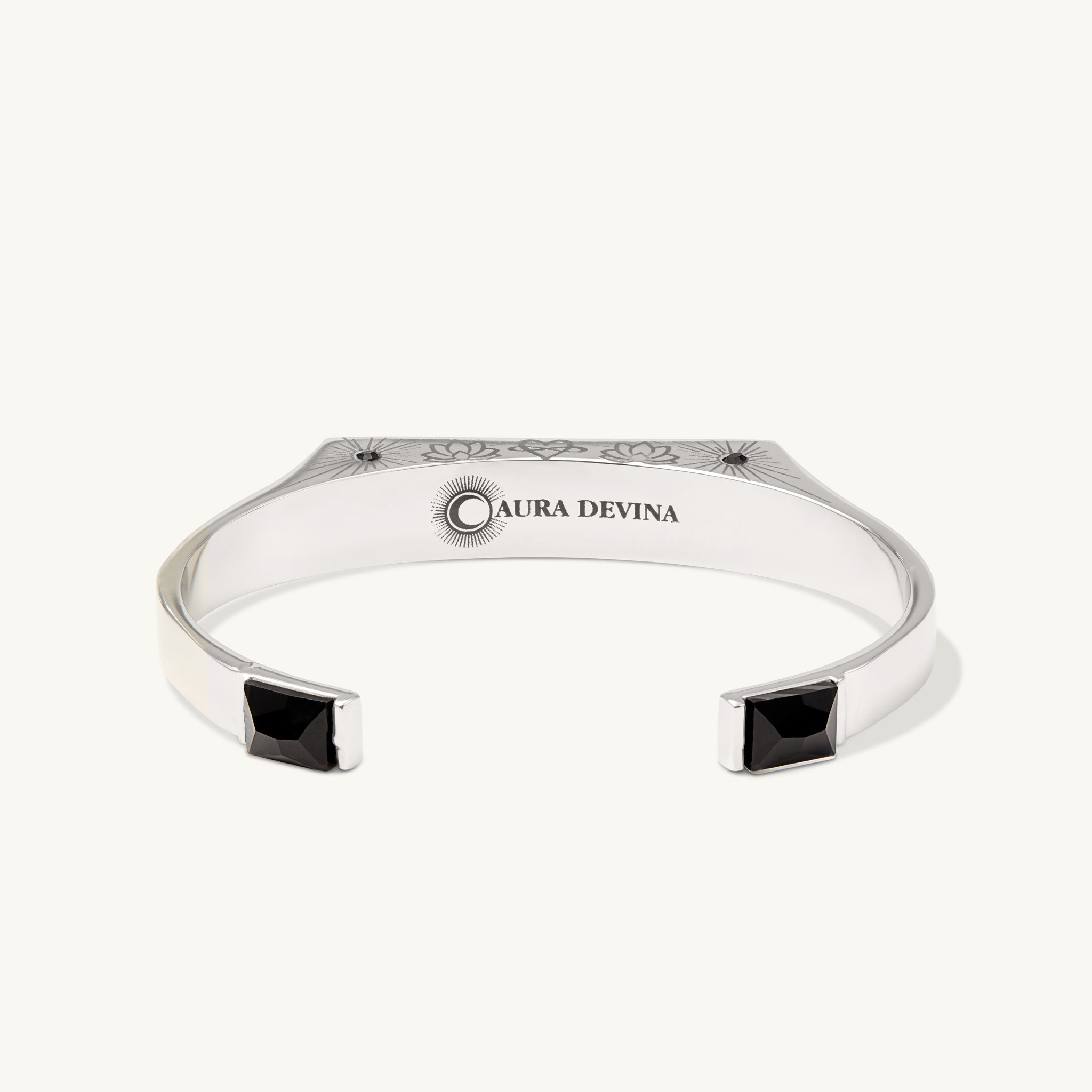 "I am powerful, I am confident, I am enough."- The Manifest Cuff Bracelet - Silver-Aura Devina