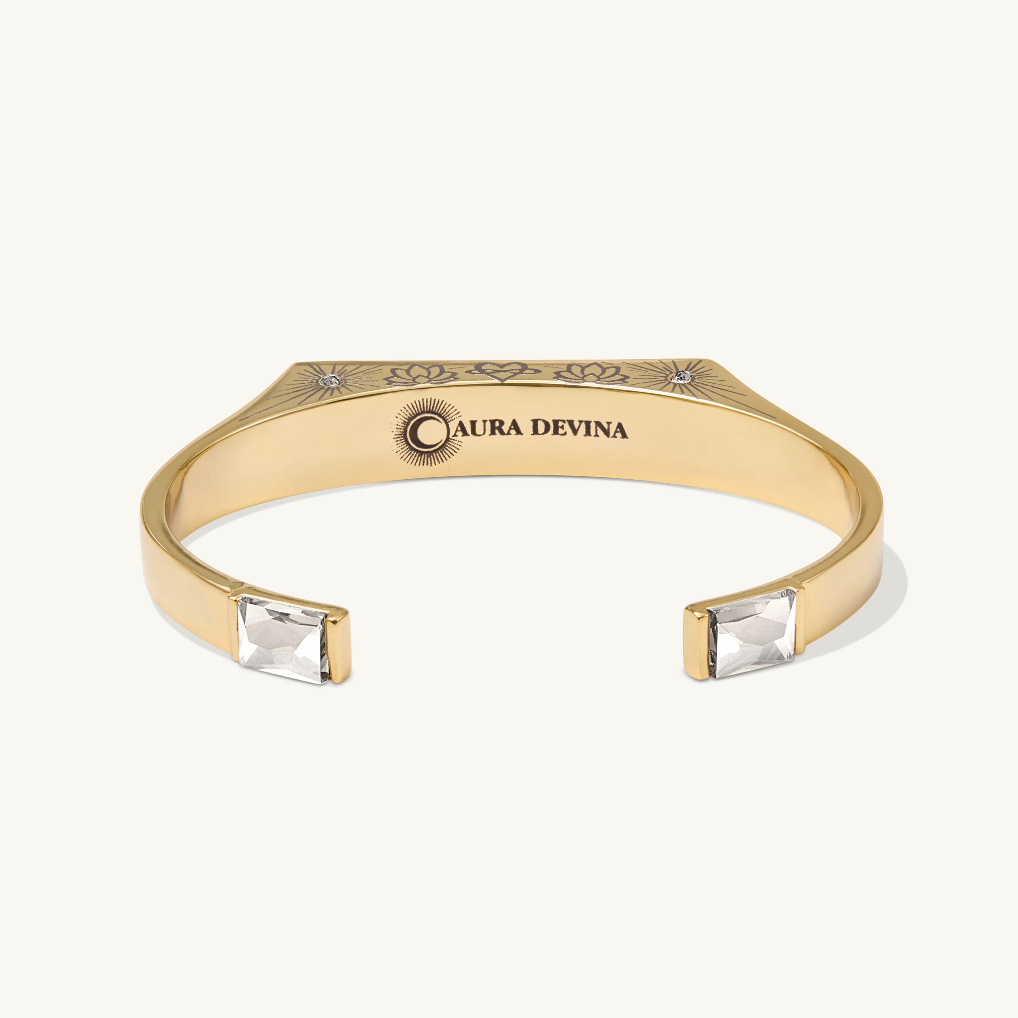 "I Am Powerful, I Am Confident, I Am Enough" - The Manifest Cuff Bracelet - Gold-Aura Devina