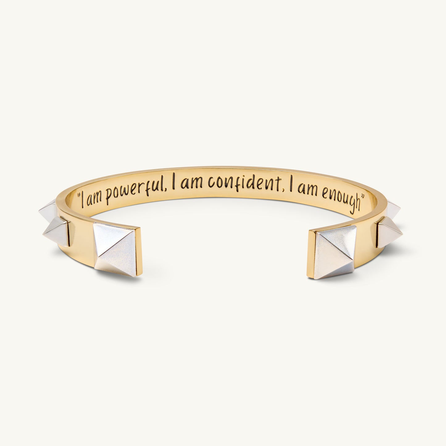 “I am powerful. I am confident. I am enough” - The Aspiration Bracelet - Gold/Silver Two Tone