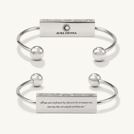 "I Am Not Defined by The World Around Me but By the Strength Within Me" -  The Harmony Bracelet - Gold