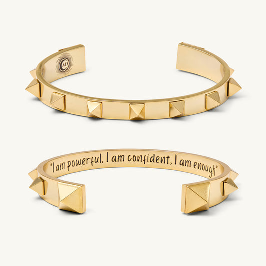 "I am powerful. I am confident. I am enough.” - The Aspiration Bracelet - Gold